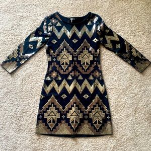 Express mini fitted party dress